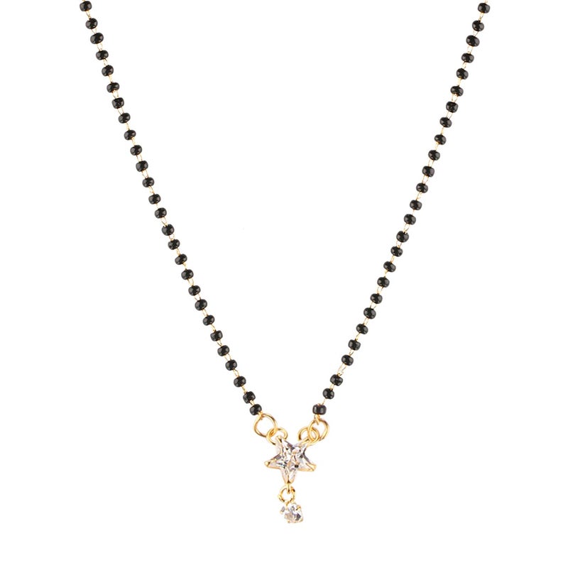 Efulgenz Indian Jewelry Mangalsutra Bollywood Traditional Crystal Pendant Necklace Black Beads Chain Mangalsutra Jewelry for Women - Image 5